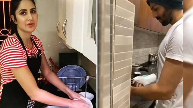 Kartik Aaryan is washing utensils at Home after Katrina Kaif