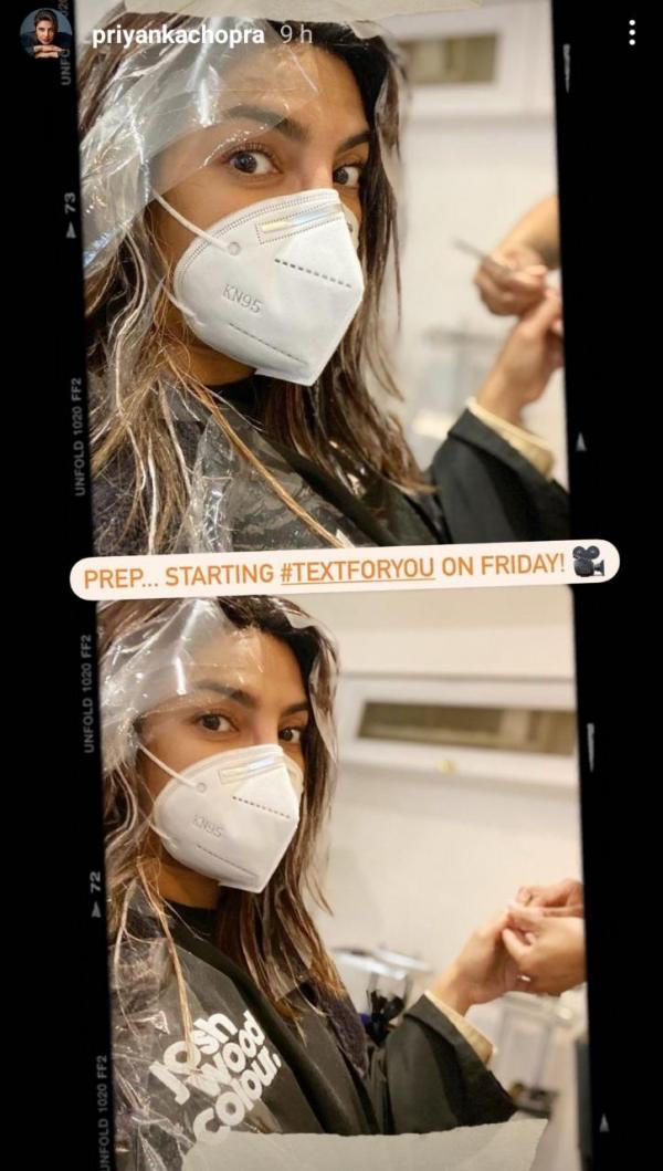 Text For You: Priyanka Chopra enters prep mode as she gets hair, nails done for upcoming film with Celine Dion