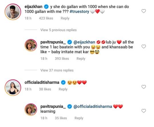 Pavitra Punia lovely response to Eijaz Khan asking her to have conversation with him will leave you in awe