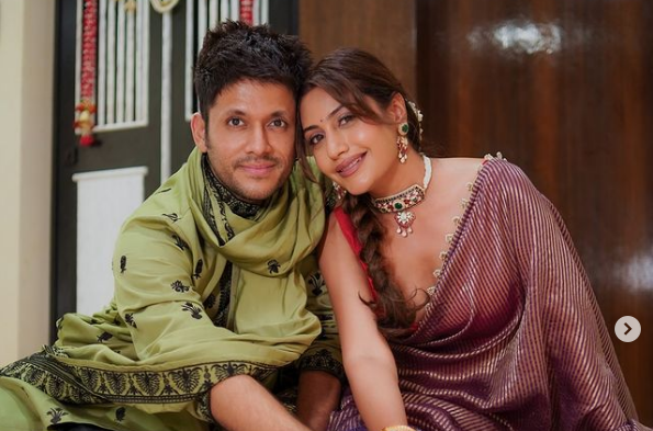 Nikki Tamboli Arbaz Patel celebrating together to Yuvika Chaudhary Prince Narulas first Diwali with their baby