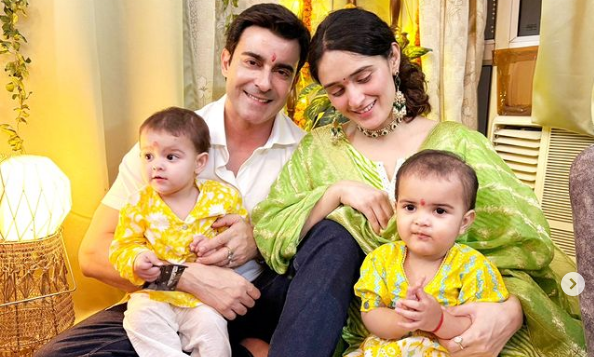 Nikki Tamboli Arbaz Patel celebrating together to Yuvika Chaudhary Prince Narulas first Diwali with their baby